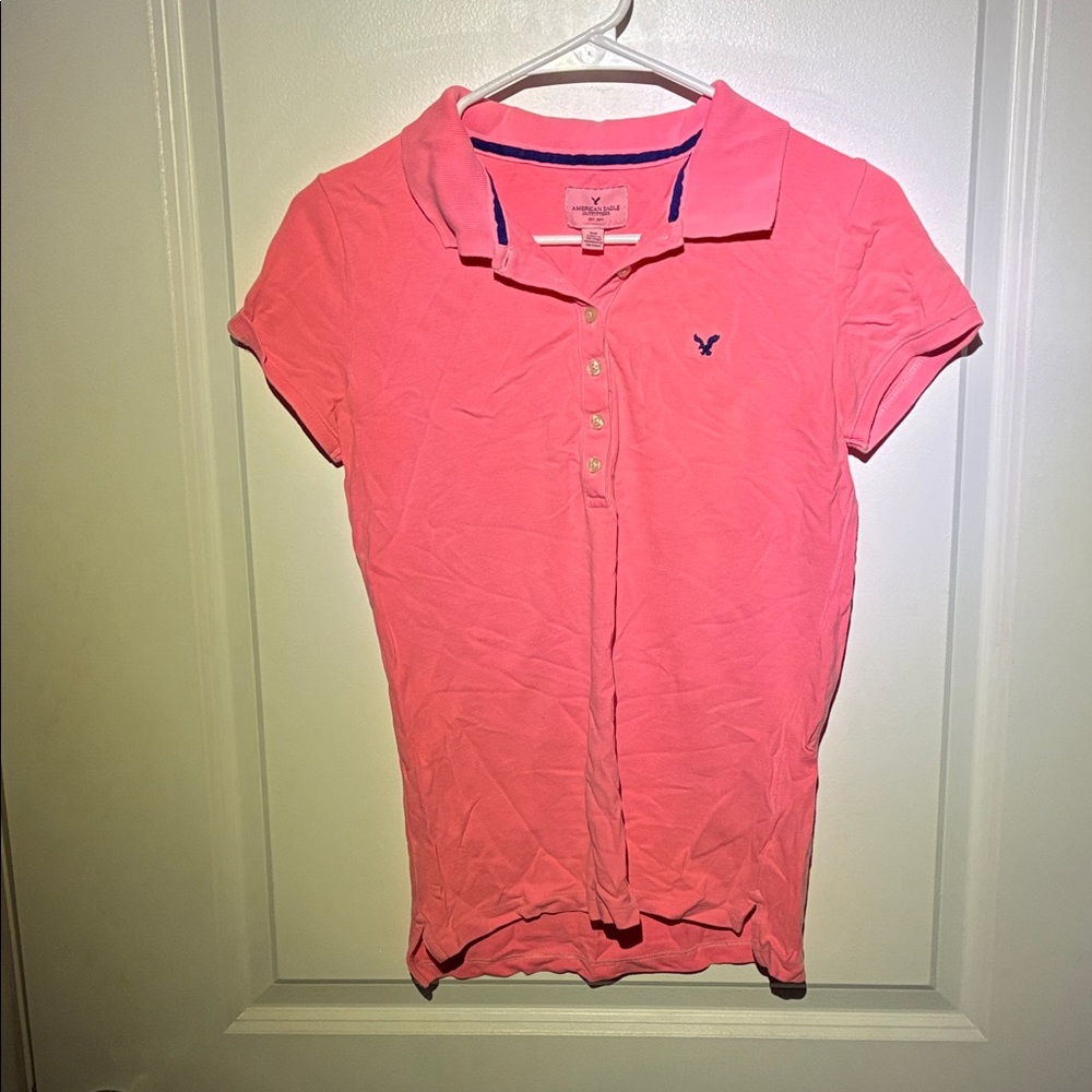 American Eagle Outfitters Coral Button Down Shirt
